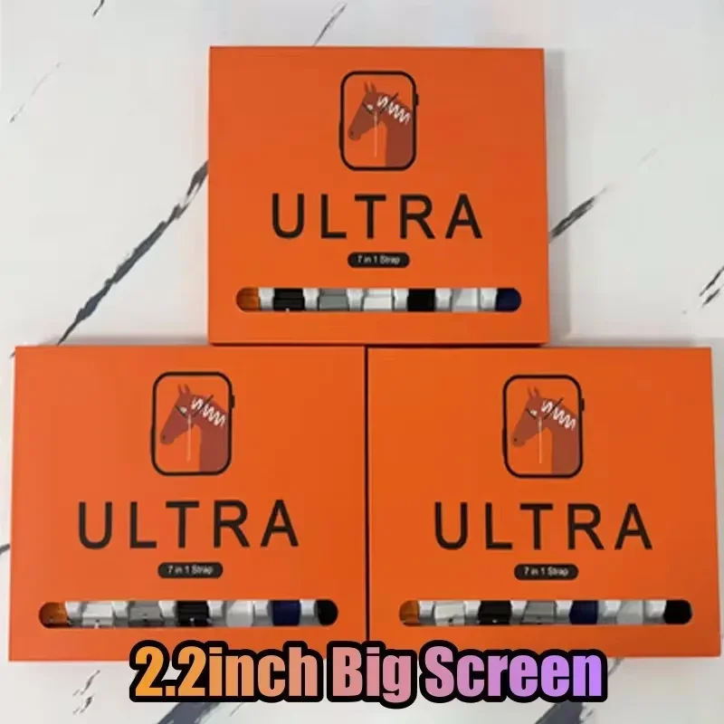 7 Watch Straps Watch 10 Ultra 3 Smartwatch 2.2HD Amoled Circular Screen ECG Monitoring Reloj inteligente Wireless Charging