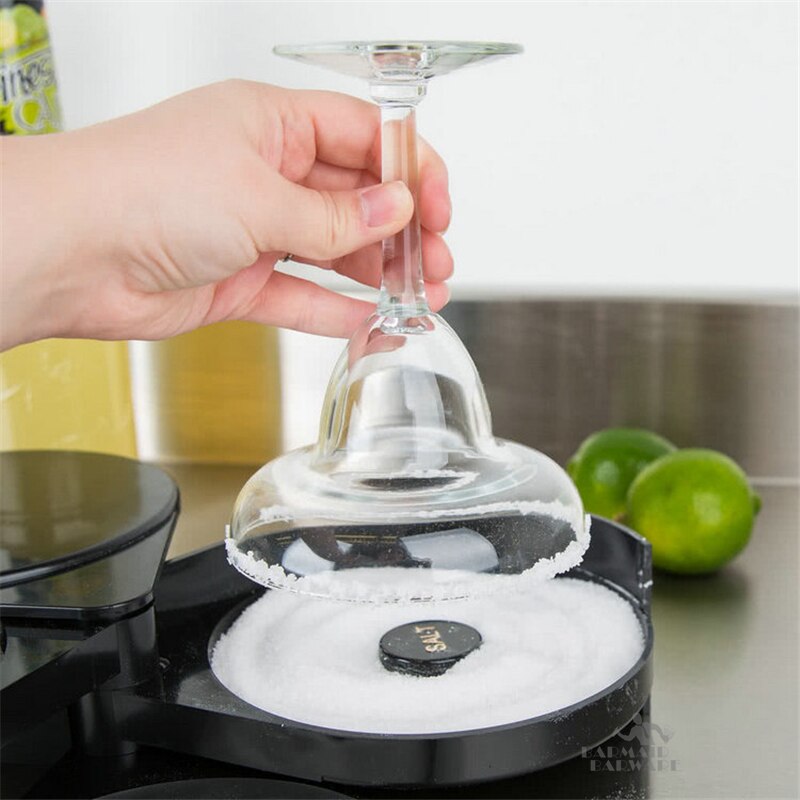 Plastic Bar Caddy Organizer Salt Box Glass Rimmer Condiment Dispenser Cup Holder Bar Tools