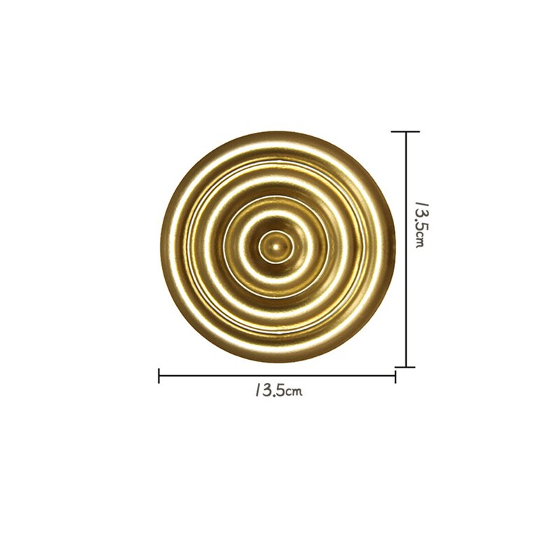 Nordisk lys luksus vægdekoration vedhæng moderne hjem metal dekoration håndværk bølgemønster sofa baggrund væg runde vedhæng: N diameter 13.5cm