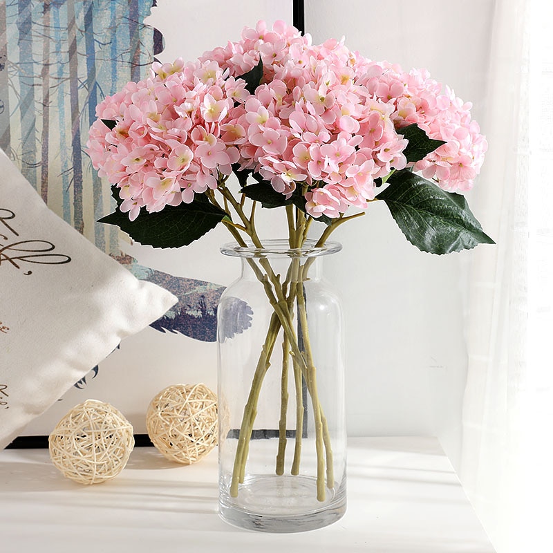 Artificial Silk Hydrangea Wedding Decoration Holding Flowers Single Hydrangea Flower Arrangement Accessories Diy Christmas Home