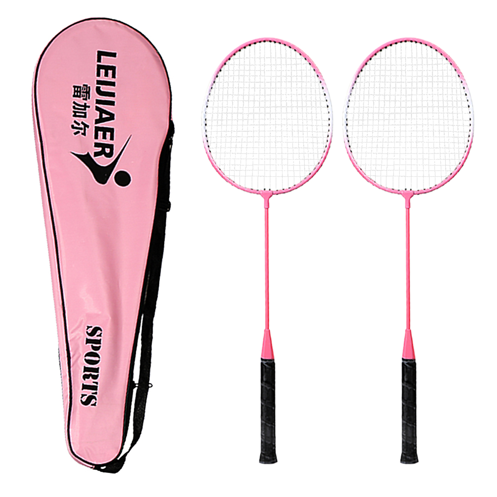 2 jogador conjunto de raquete badminton esportes ao ar livre indoor estudantes crianças prática raquete badminton com saco capa
