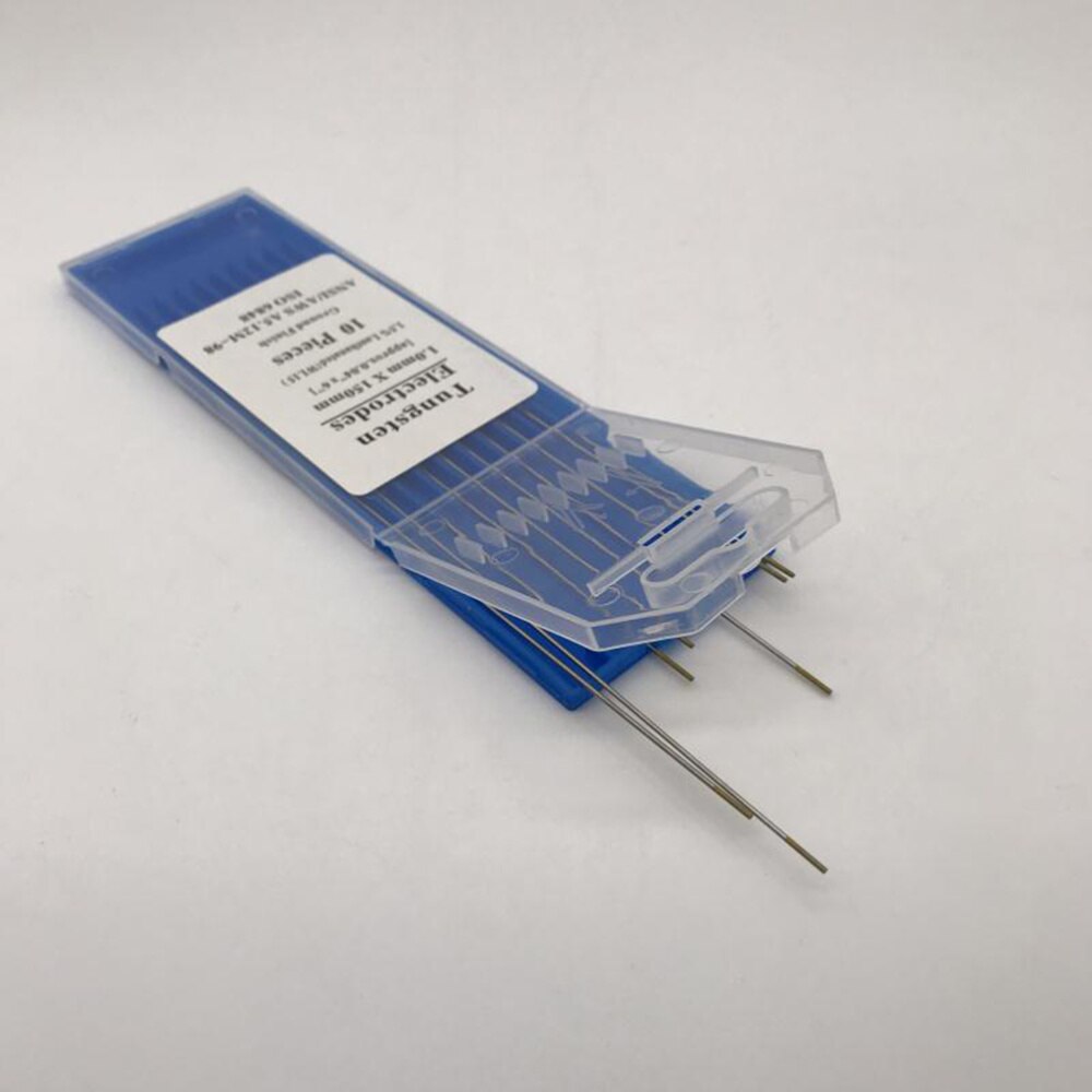 10pcs/1 Bag TIG Welding Tungsten Electrodes 2% Lanthanated WL20 Tungsten Electrode Welding Rods (1.0MM x150MM)