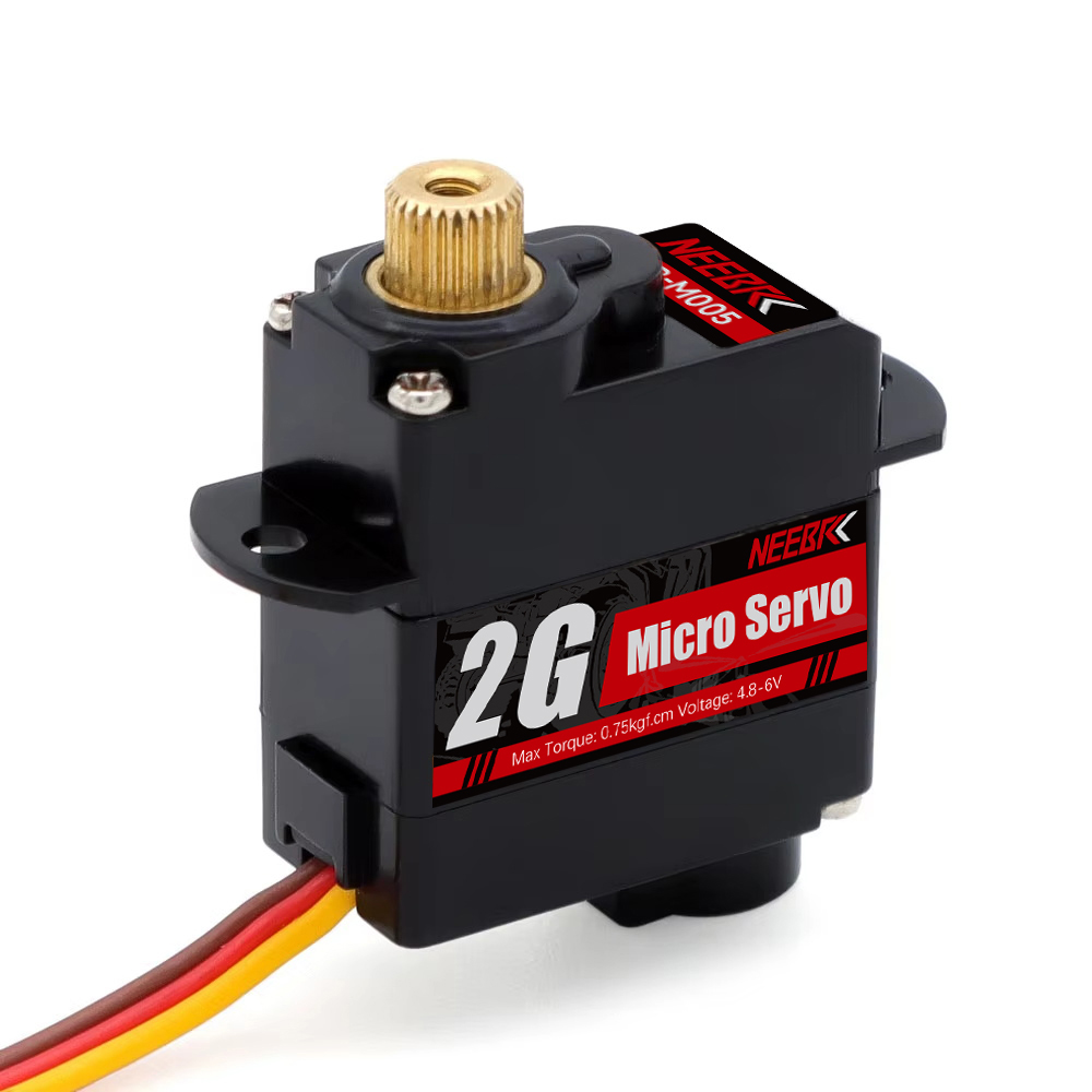 NEEBRC 2g 4,3g 5g 8g 12g Mini engranaje de plástico/Metal Servo Digital Motor impermeable para coche RC avión de ala fija helicóptero Robot juguete: YELLOW