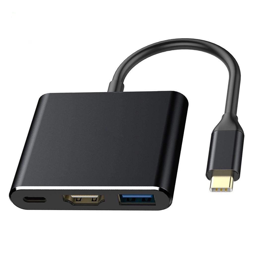 3 In 1 Adapter Usb 3.1 Type C Naar Hdmi + Usb 3.0 + Type C Hub