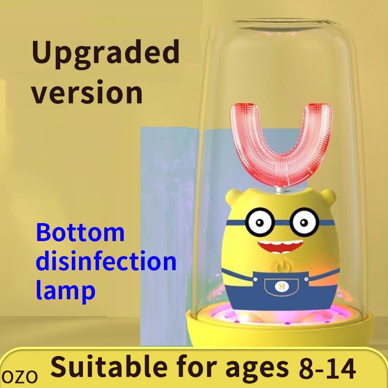 Children Smart 360 Degrees Electric Toothbrush Kids Silicon Automatic Ultrasonic Teeth Tooth Brush Cartoon Pattern XaoMi U