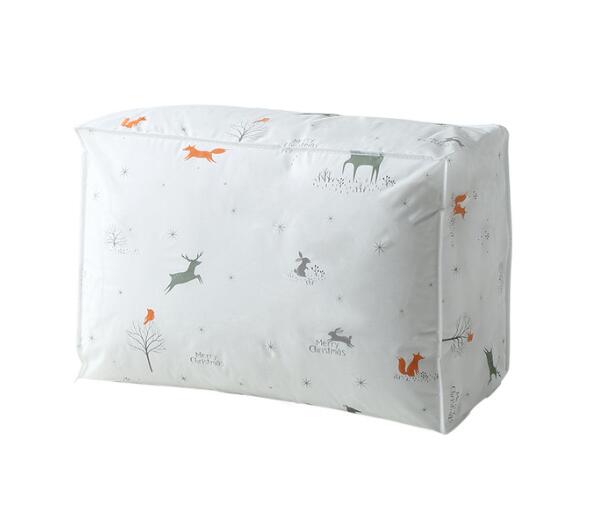 Couette sac de rangement plume forme maison vêtements couette oreiller couverture sac de rangement voyage bagages organisateur sac vêtements garde-robe: 5 / 60x40x25cm