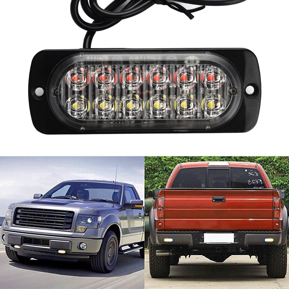 12-24 V camion voiture 12 LED Flash stroboscope voyant lumineux clignotant