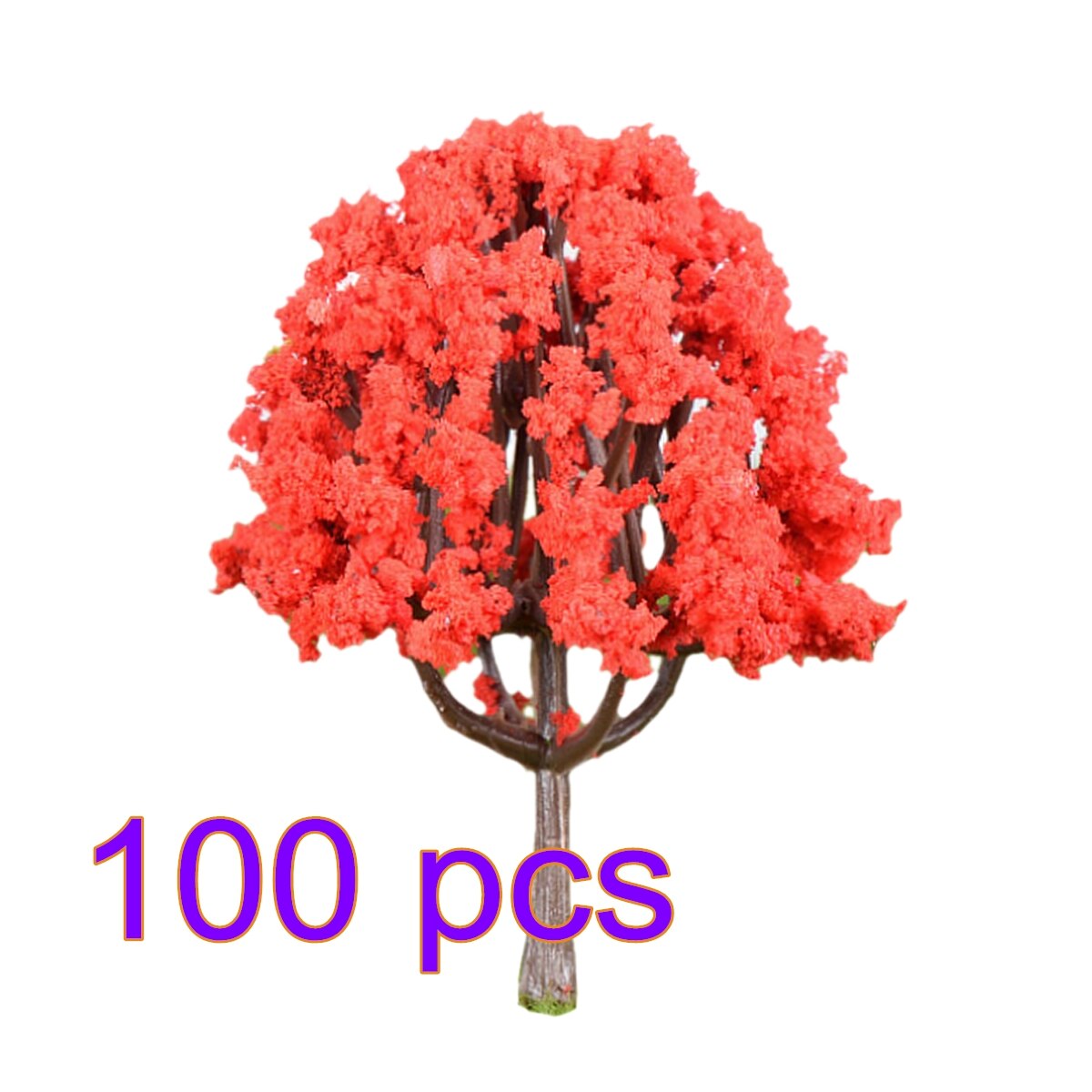 Alberi Modello Scala HO 1:85 - 6cm Delonix Regia - Paesaggio Plastica per Diorama: 100 pz