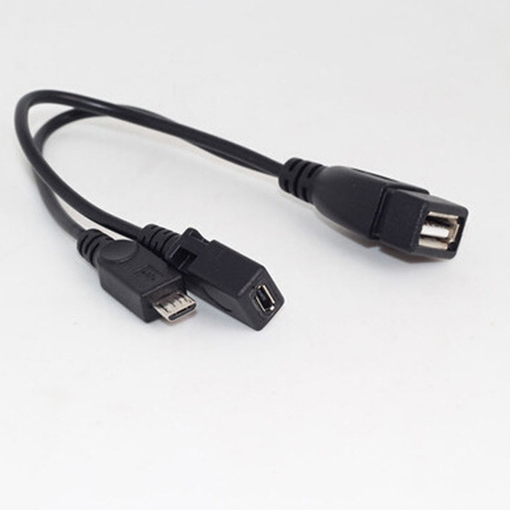 2 en 1 OTG Micro USB Host Power Y divisor adaptador USB a Micro 5 pines Cable macho hembra para Fire Tv 3 o 2a generación Fire Stick