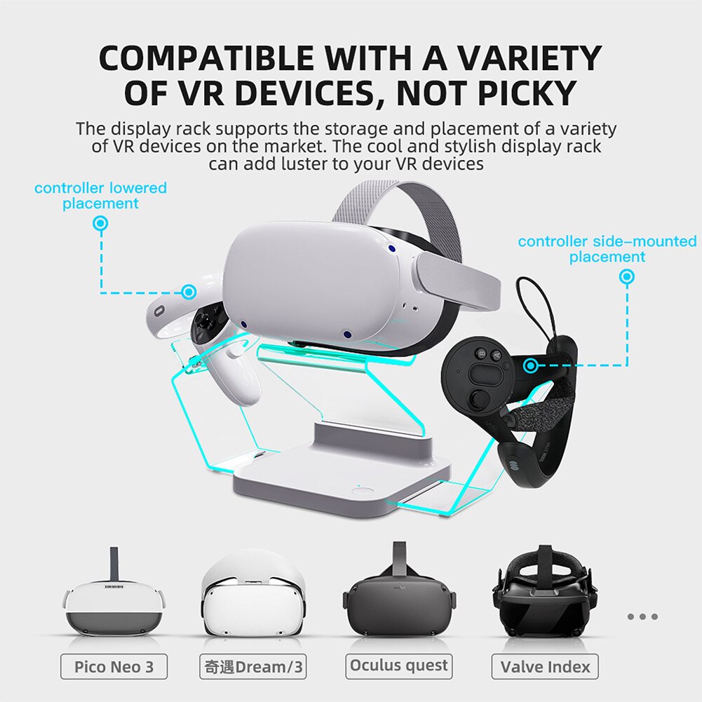 Vr Charger Stand Voor Oculus Quest 12 Rifts Vr Headset Desktop Rifts Controller Vr Headset Desktop Display