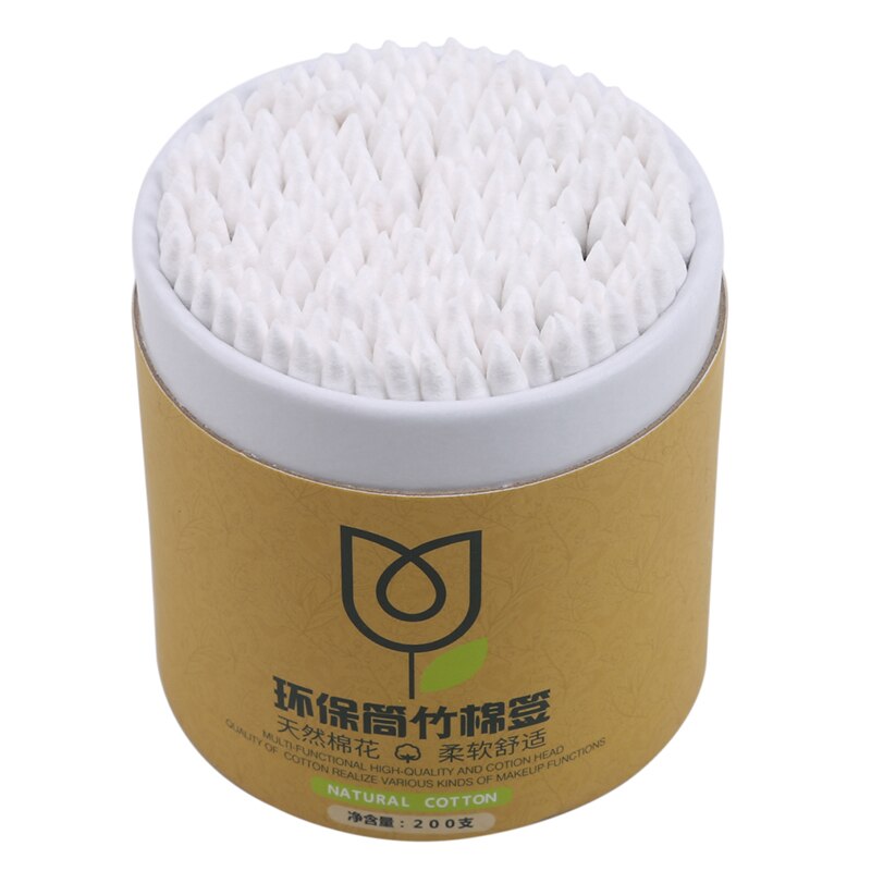 Cotton Swab Disposable Double-headed Bamboo Stick Swab Soft Buds Cleaning Of Ears Color Tampons Pampons Health Beauty Supplies: white