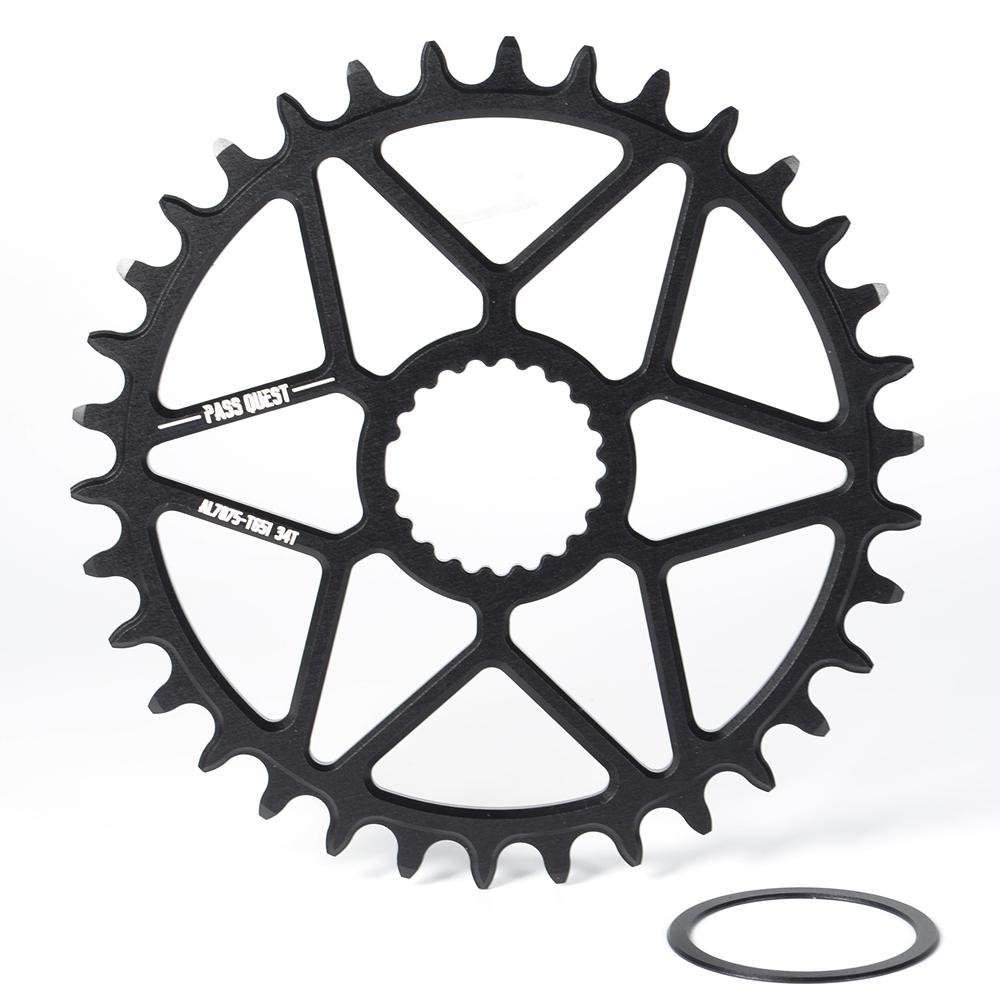 Pass Quest Mtb Narrow Wide Chainring/chain Ring 30t-44t Bike Bicycle Chainwheel For Deore Slx M7100 Xt M8100 12 Speed Crankset: Black 34T