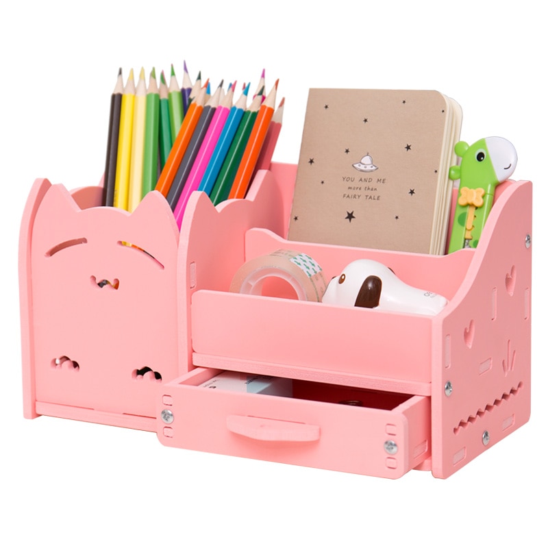 Muiti – stylo à crayons avec fonction de bricolage, porte-crayon à tiroir, support d&#39;étagère Simple, fournitures de papeterie de bureau