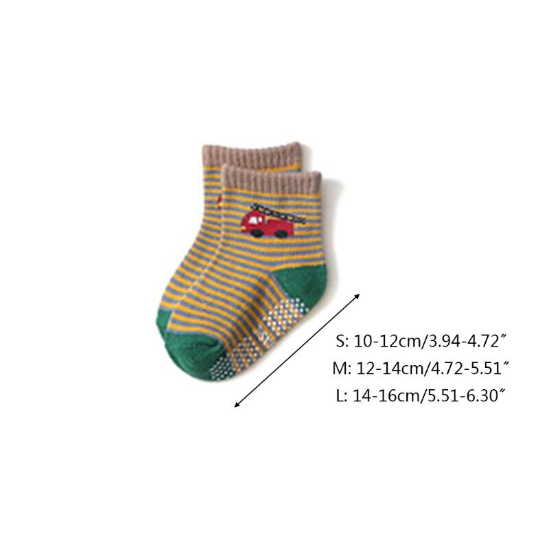 Chaussettes antidérapantes confortables en coton pour bébés, pour garçons et filles de 0 à 24 mois, 12 paire/ensemble