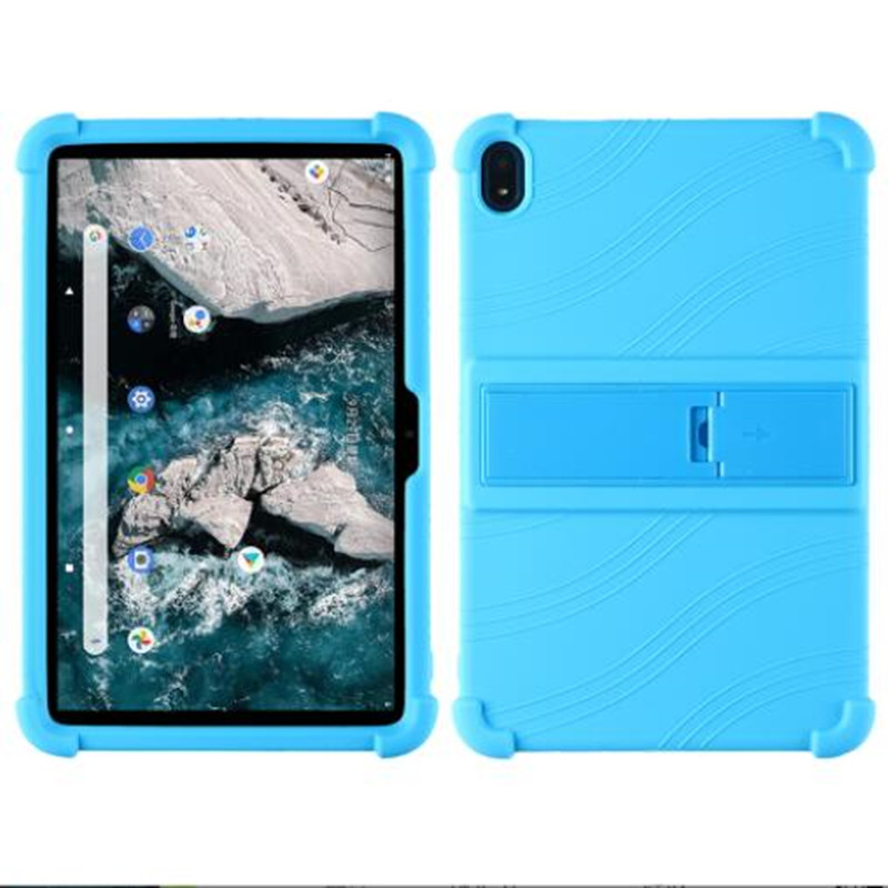 Til nokia  t20 10.36 android nokia  t20 ta-1392 blødt silikone cover stand cover bagpå beskyttende tablet cover beskytte skal: Lyseblå sag