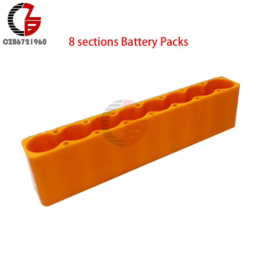 18650 Lithium Battery Pack Fixture Single Row Double Sided Spot Welding Plastic Fixed Fixture Battery Packs Soldering Tool: Brown