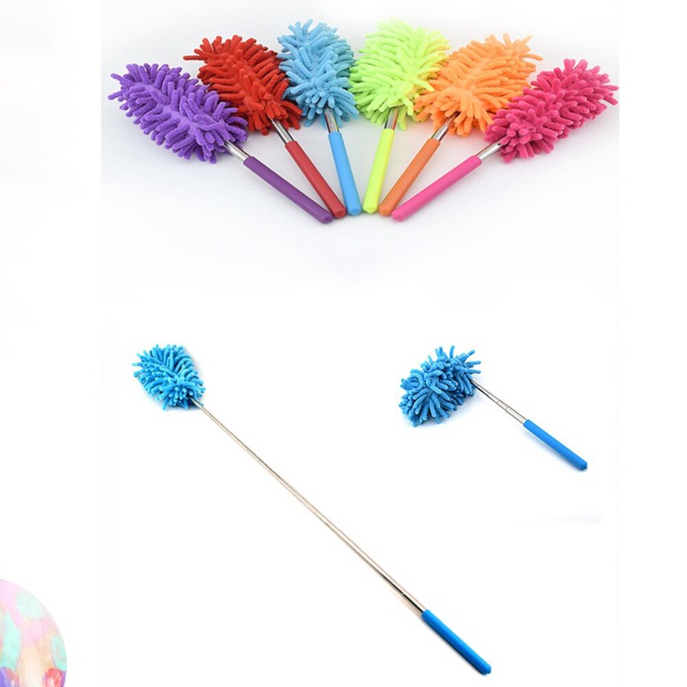 Dusting Brush with Extendable Telescoping Pole Telescoping Microfiber Duster Extendable Cleaning Dust Office Home Car Tool
