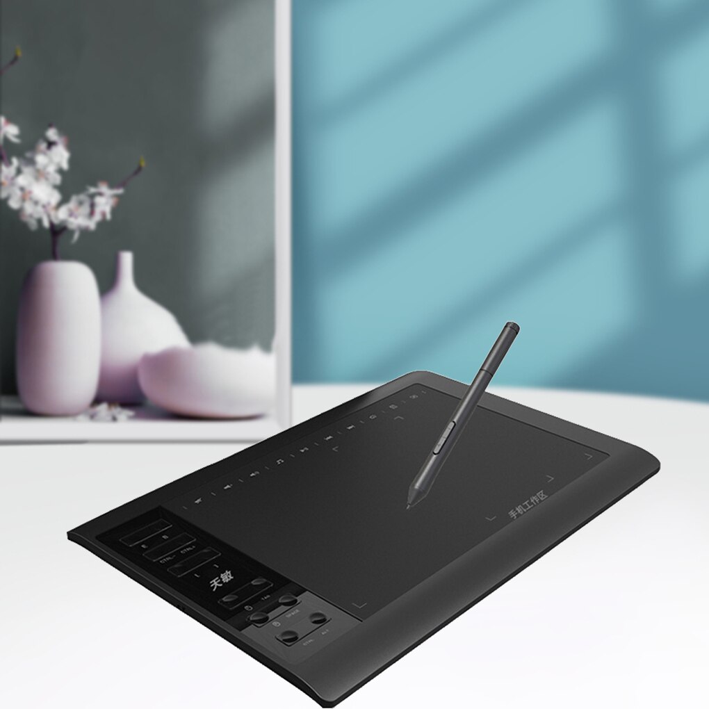 G10 10x6 inch Digital Tablet 8192 Levels Graphic Drawing Tablet with Battery-Free Passive Pen