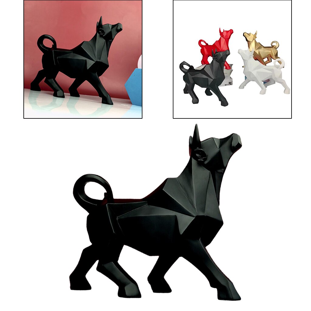 Bull Hars Beeldje Standbeeld Sculptuur Home Decoratie Ornamenten Huwelijkscadeau: Black