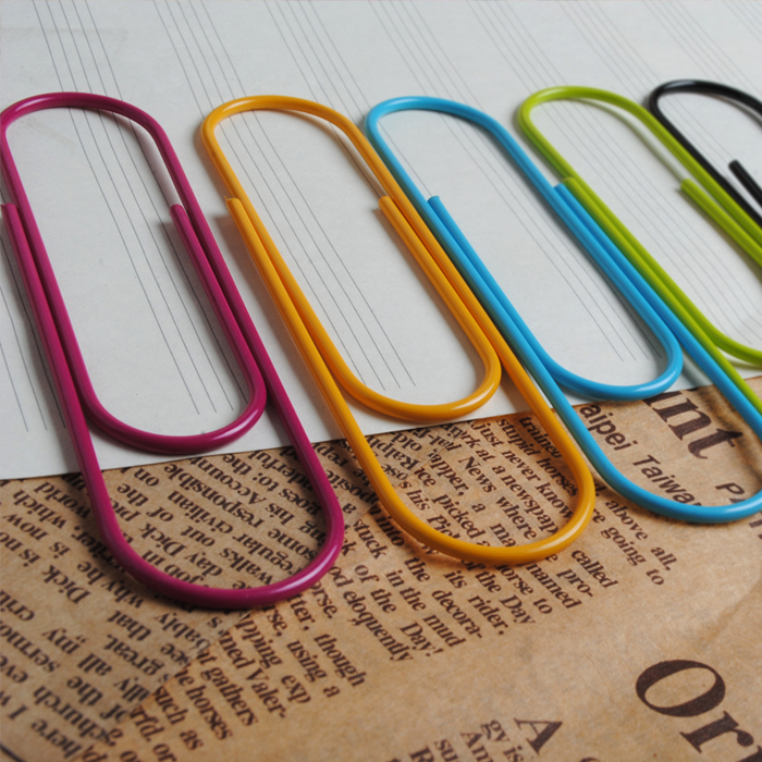 Enorme formaat paperclips 10 cm extra grote 100 mm paperclip kantoorbenodigdheden pin 10 verschillende kleuren grote paperclip metalen bladwijzer