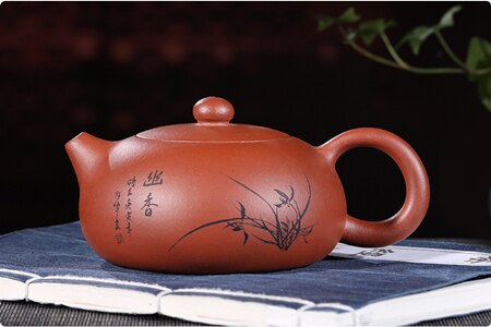 På rea märkta yixing zisha tekanna chahu platta xishi krukor äkta lila lera original malm kungfu tekanna boll-infuser hål: Qingshui lera