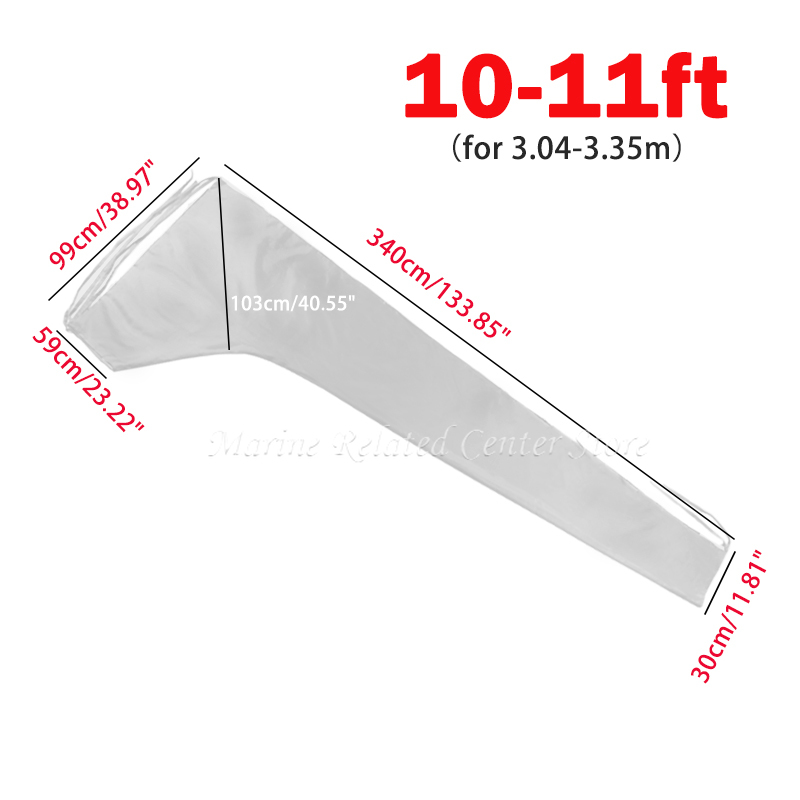 600D Heavy Duty Mainsail Boom Cover, Waterproof Boat Sail Cover, 8-13ft Anti-Wind Cover Sunshade Cover Outdoor Booms Boat Cover: Orange