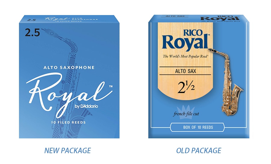 Rico Royal Alto Sax Rieten/Saxofoon Alto Eb Rieten Sterkte 2.5 #, 3 # Blauwe Doos Van 10 Met Mondstuk Kussen