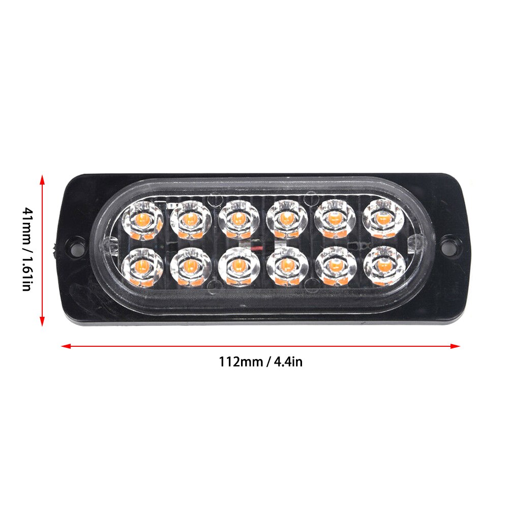 4Pcs 4 Led Bernstein Recovery Strobe Lichter 12V 24V Orange Grill Zusammenbruch Blinkende 87532529