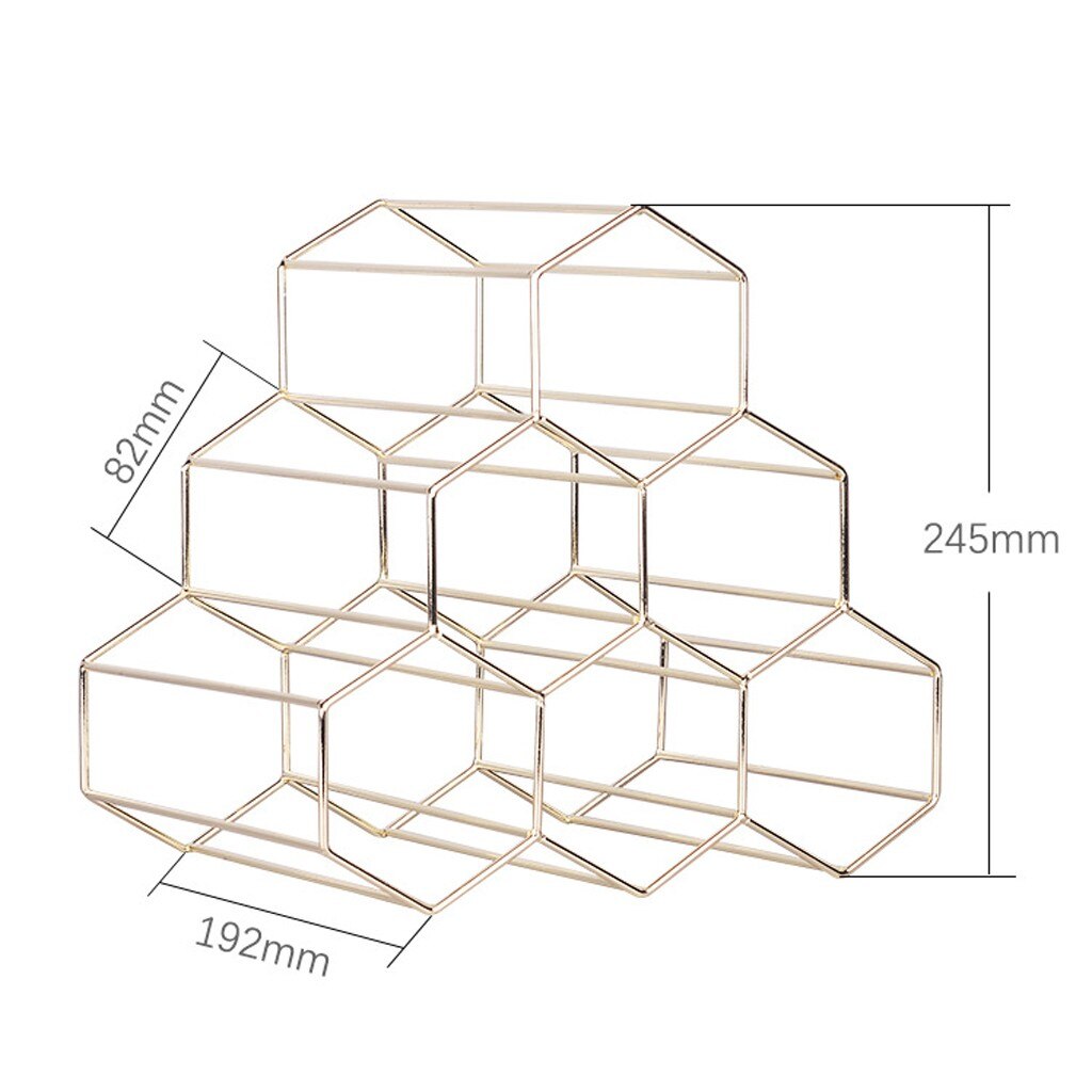 Aanrecht Metalen Wijnrek 6 Flessen Wijn Opslag Houder Ruimte Wijnen Protector Woonkamer Decoratieve Kast Wijn Display Plank