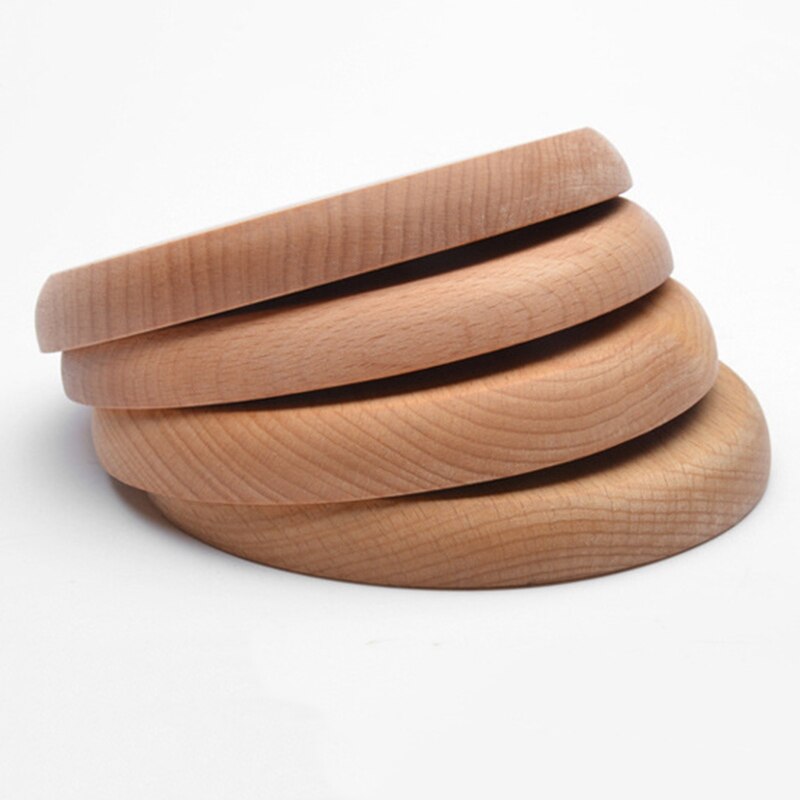 6 stuks rond beukenhouten dinerbord, westerse gerechten, ronde dessert serveerschaal, snack fruit, gedroogd fruit organizer houder, woondecoratie