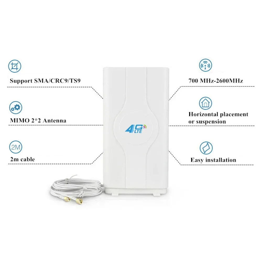 3g 4g LTE Antenne 700~2600mhz 88dbi 2* SMA/2* CRC9/2* TS9 Stecker Booster Mimo Panel Antenne+2 Meter