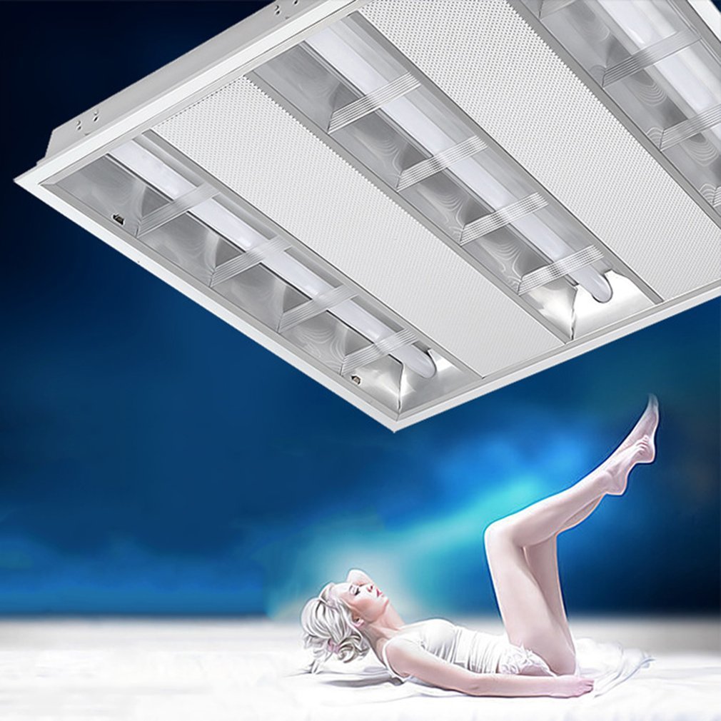 Led Plafondlamp Rvs 600*600 Grill Reflector Led Buis Houder Beugel Voor Kantoor Markt Fitting Lamp Muur lamp