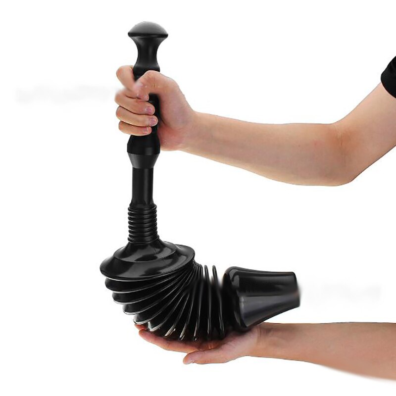 Zwarte afneembare hoge zuigkracht afvoerpomp zuiger gootsteen ontstoppingsset toiletten badkamer keuken reinigingsset