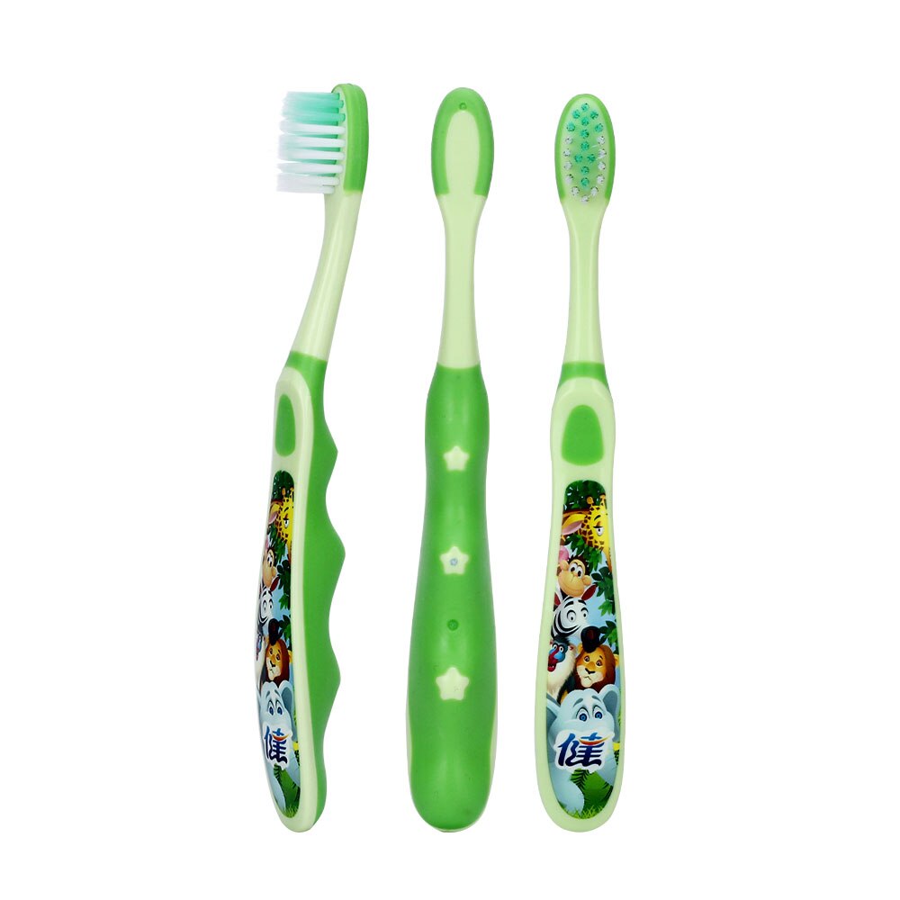 4pcs Children Cartoon Pattern Toothbrush Dental Double Ultra Soft Teeth Tooth Brush for Boys and Girls Kids Tongue Cleaner
