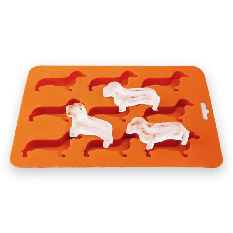 9-Cavity Silicone Dachshund Puppy Shaped Ice Cube Chocolate Cookie Mold DIY Home Ice Tray Dessert Mold Kitchen Gadgets