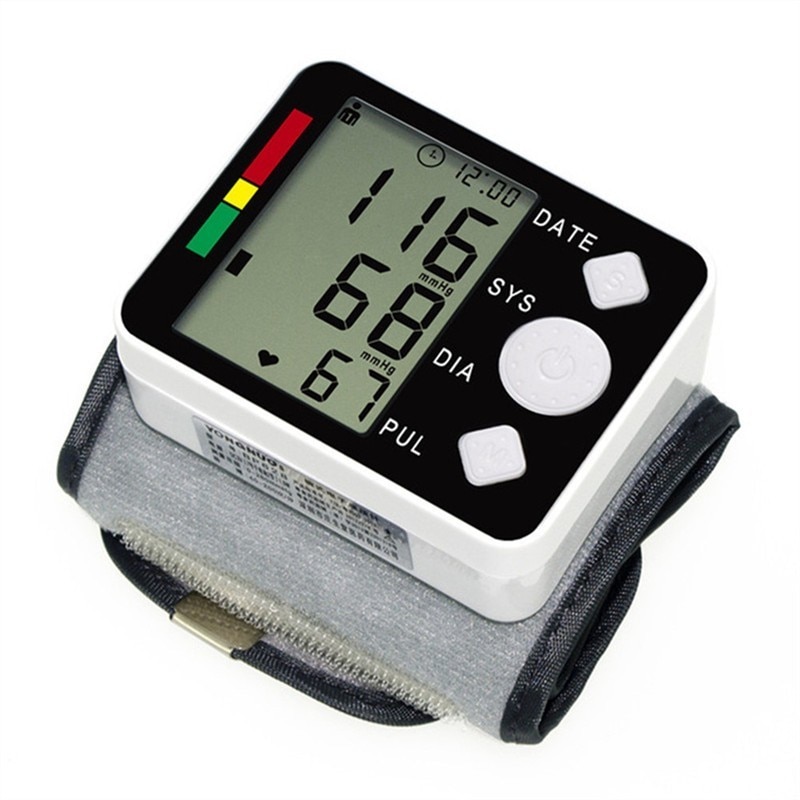 High-definition digital manchet tonometer lcd-skærm pols trykmåler blodtryksapparat hartslagsmåler tensiometer