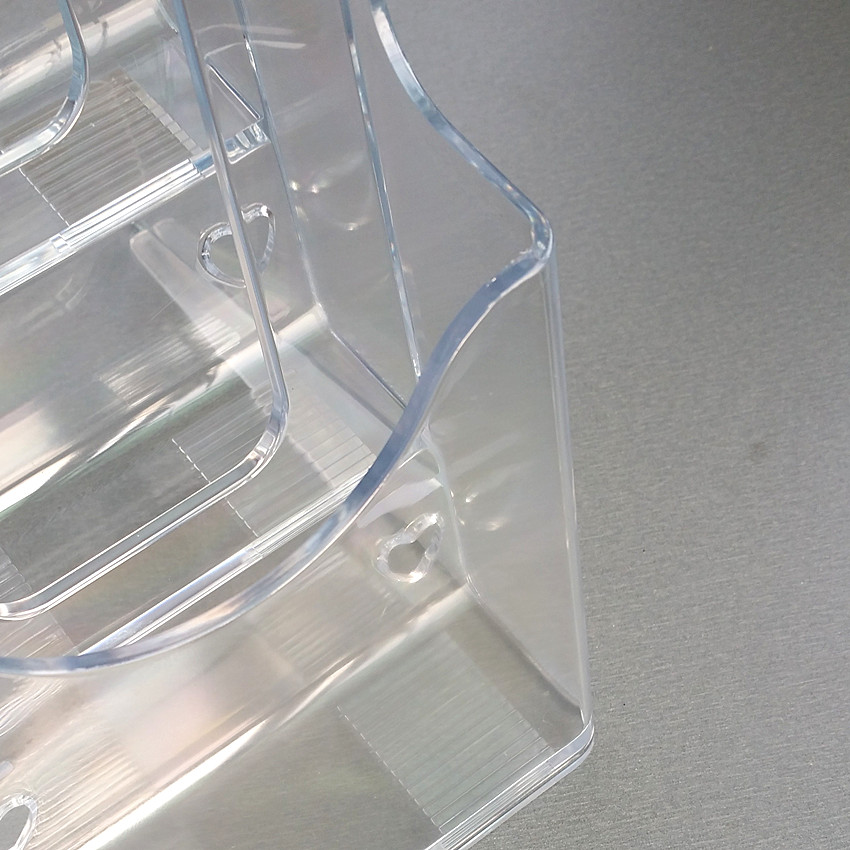 3 Layers A5 Plastic Brochure Phamplet Literature Display Holder Stand to Insert Leaflet Can be Wall Mount or on Desktop 2pcs