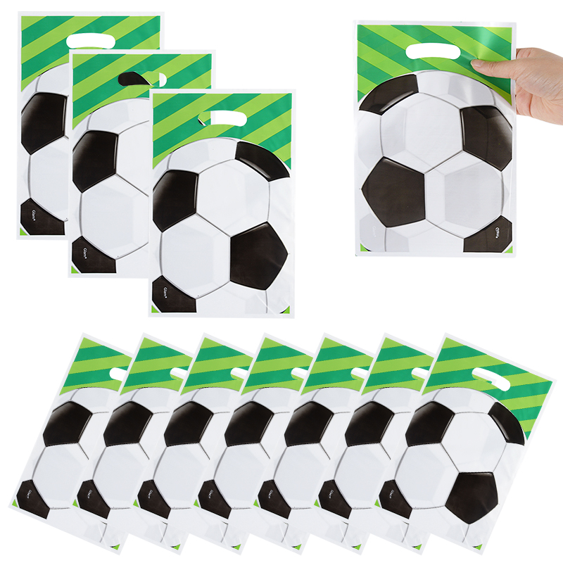 10/20/30pcs Football Thème Faveurs Bonbons Sacs De Football Emballage Sac de Traitement Garçon Enfants Fournitures de Décoration de Fête D'anniversaire