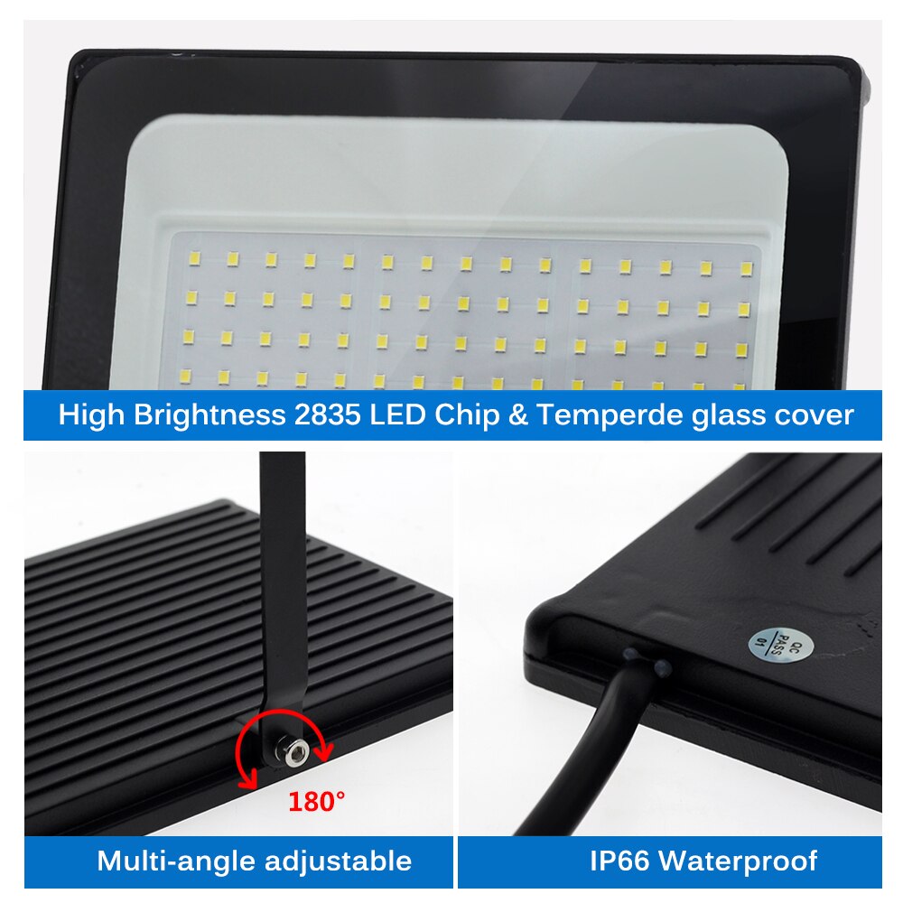 Led-Spot 50W 100W 150W 220V Spot Light Outdoor Licht Waterdicht IP66 Led Schijnwerper Wandlamp deuropening Garage Straatverlichting