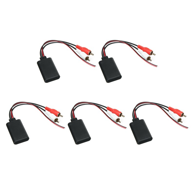 5Pcs Auto Drahtlose Bluetooth AUX Empfänger Modul Musik Adapter RCA Audio Kabel Universal 2RCA Interface Adapter 5-12V: Default Title