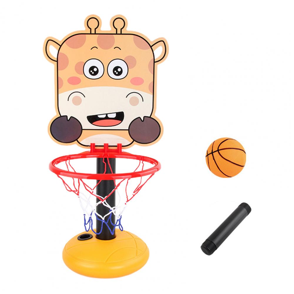 1 Set  Basketball Hoop Adjustable Height Stable Base Plastic Mini Outdoor Indoor Portable Basketball Stand Toy Set for Home   