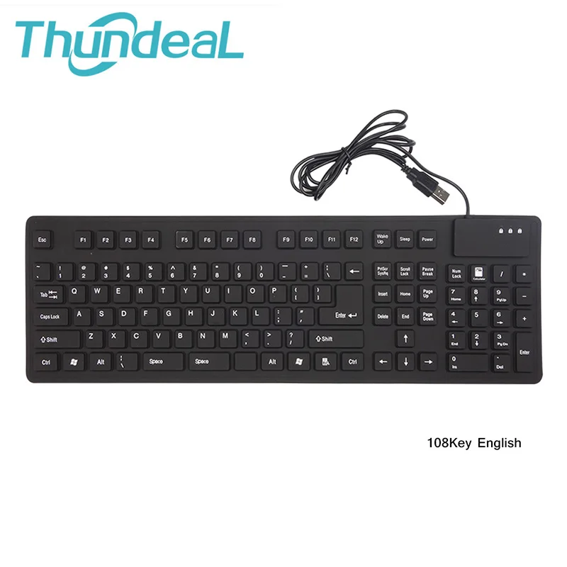 85-Tasten-Silikon, Englisch, Russisch, Tastatur, Tablet, Desktop-Pad, PC, Tablet, wasserdicht, USB, kabelgebunden, Gamer, Büro, russische Tastatur