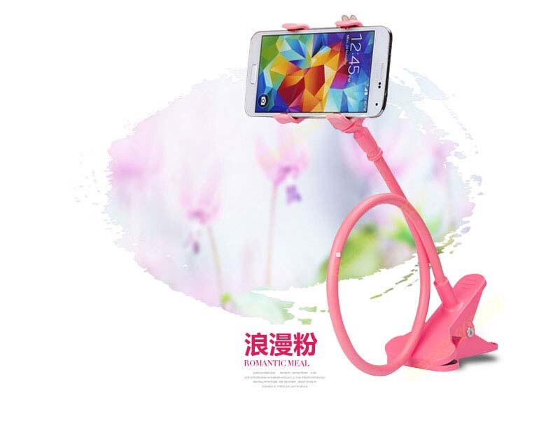 Universal mobiltelefon holder beslag til iphone 4 4s 5 6 6s samsung galaxy  s4 s5 s6 note 3 4 mp4 pda gps: Lyserød