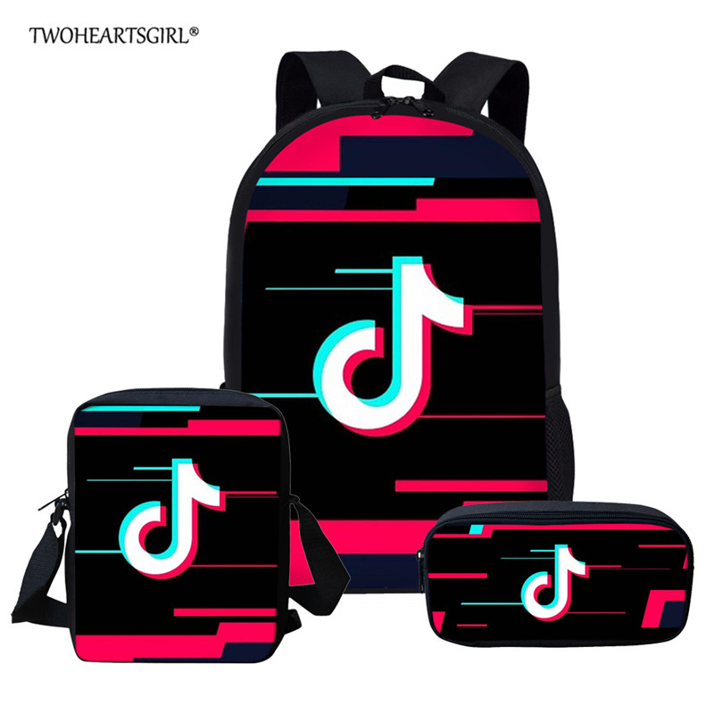 Twoheartsgirl schooltassen voor Tienermeisjes Music Note Rugzak Vrouwen Meisjes Tas mochila feminina: L4860CEK