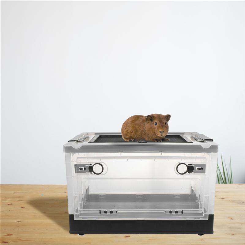 1 Set Transparent Plastic Hamster House Large Reptile Terrarium Box Foldable Hamster Cage Breeding Box For Cold Blood Animals