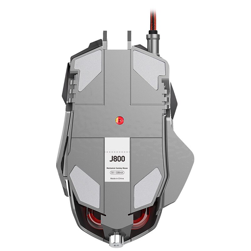 RGB Mouse Aluminum Alloy Illuminated Mechanical Wired Mouse 6400DPI Adjustable Definition Gaming Mouse Gamer PC Accessories