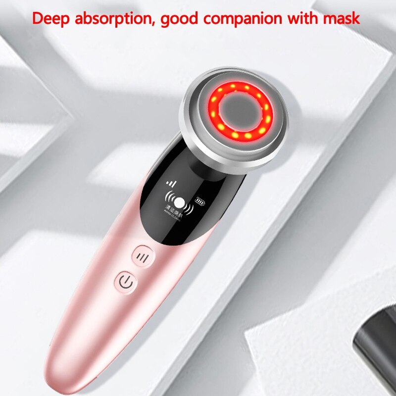 Ultrasonic EMS Tight V Face Shaping Clean Beauty Machine Facial Wrinkle Removal Home Essence Import Multi-Function Beauty Care
