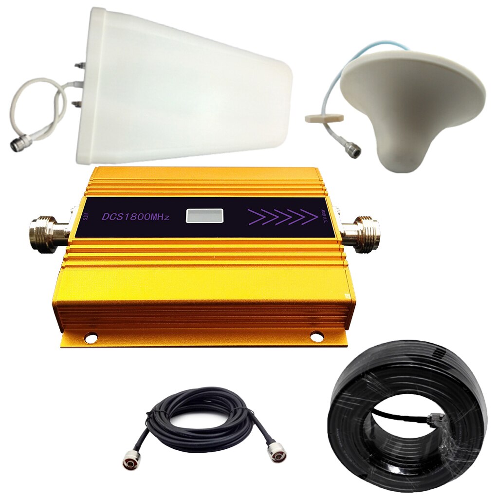 DCS 1800MHz Mobile Signal Booster - 60dB Gain - 4G DCS Improvement - 100sqm Coverage - Repeater Set