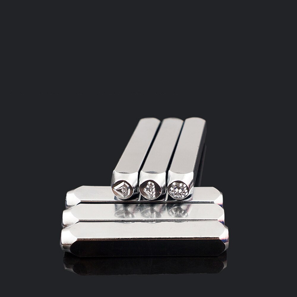 1 Set Gold Carving Metal Stamp Set Embossing Printing Tool Pattern Leather Logo Special-Shaped Steel Stamping Punch