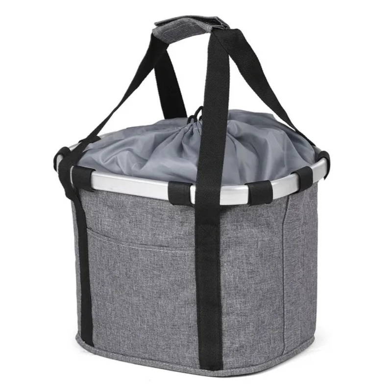 Mir avant pliable pour vélo de montagne, sac de transport pour animaux de compagnie, poignées amovibles, panier de vélo portable, charge de 3kg: WHITE